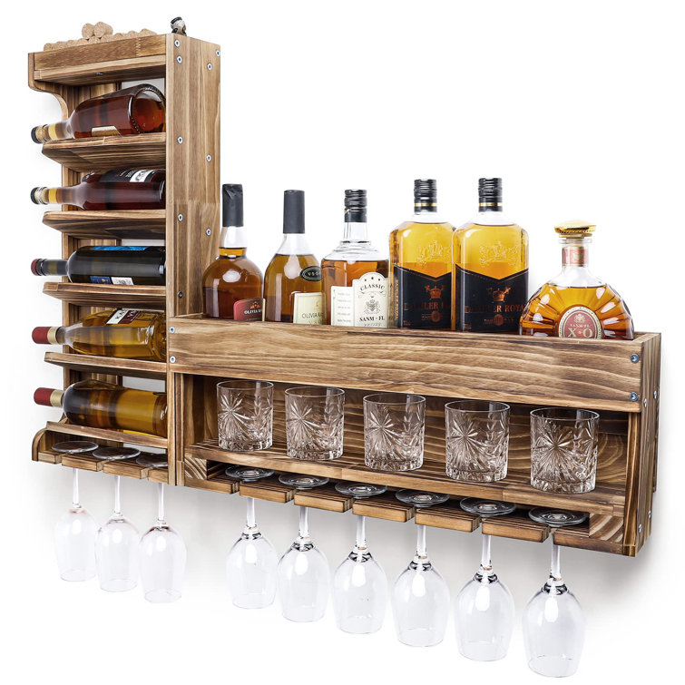 Bar glass racks online wall mount